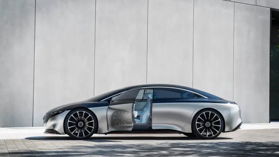 Futuristic Mercedes Benz Vision Eqs Concept Car Features