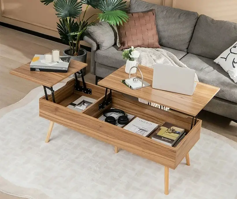 Amzi Coffee Table Turns To Work Desk Thanks To Advanced Pneumatic ...