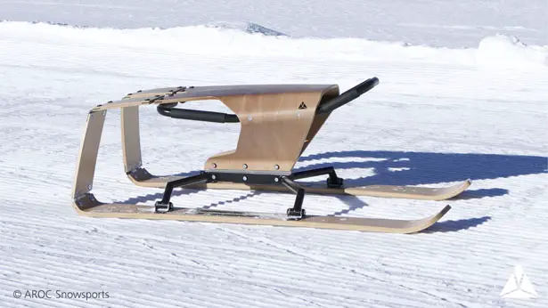 Aroc Sports Sled Features Tiltable Body and Waisted Runners - Tuvie Design