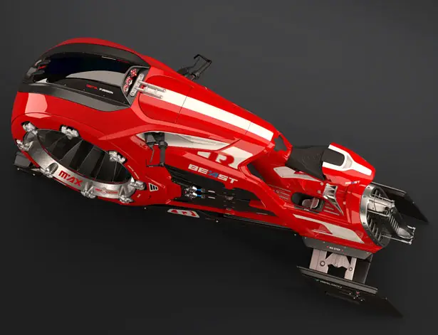 Beast : Futuristic Hover Jet Bike by Rico Kersten