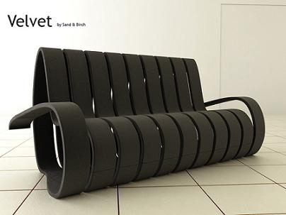 Bewitched Velvet Ribbon Sofa