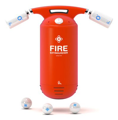 Capsule Fire Extinguisher with Oxygen Tank and Powder Capsules