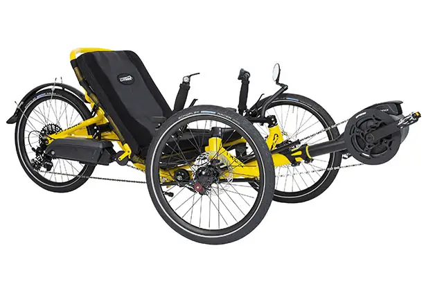 Catrike eCAT Trail Folding Electric Trike Features Fully Adjustable ...