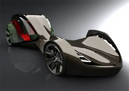 Futuristic Enigma Car Concept with Bio-Electric Hybrid Technology by Paul Howse