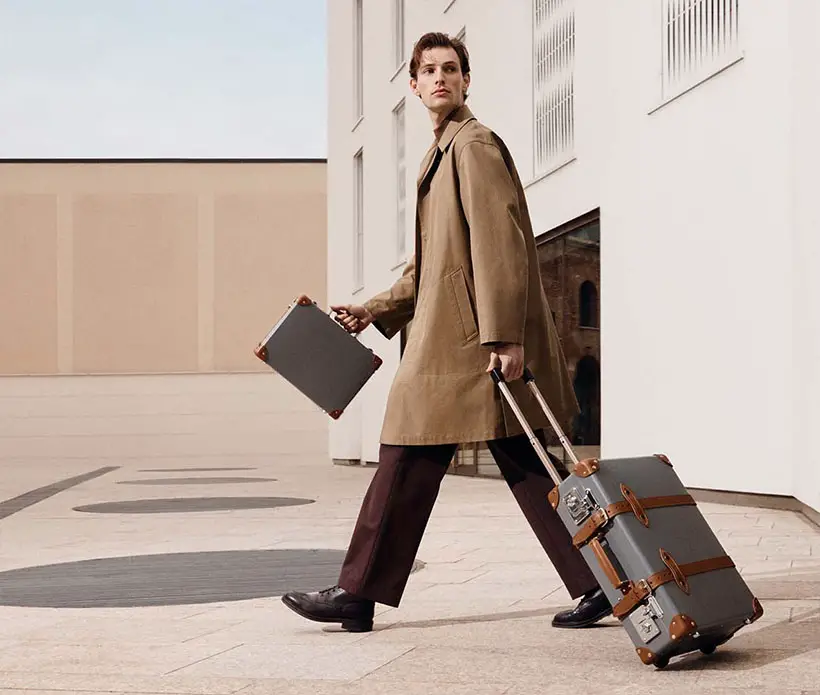Stylish Globe Trotter Centenary Carry-On Luggage with Simple Grey Tone ...
