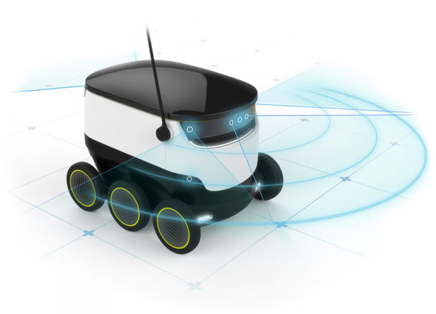Small Cargo-Delivering Robot Local Delivery Tuvie Design