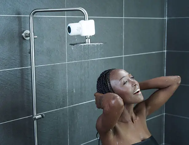 Ampere Shower Power Speaker is Powered by Fast-Running Water