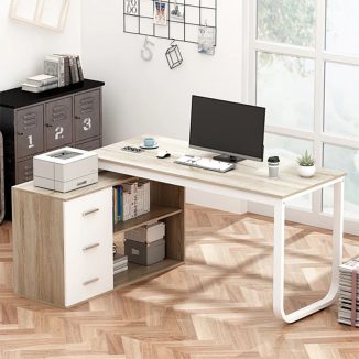 Iļja Reversible L-Shape Desk for Flexible Setup of Your Modern Home Office