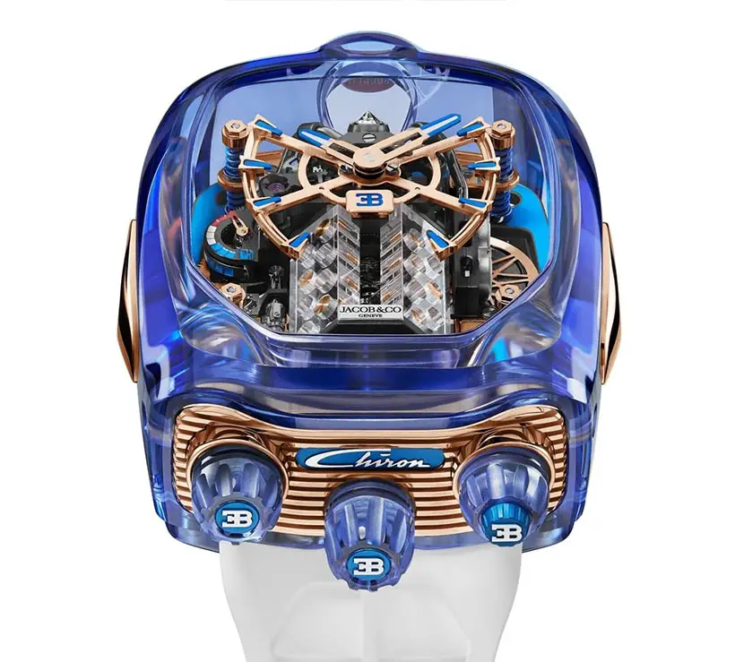 Jacob & Co. Bugatti Chiron Blue Sapphire Crystal Watch – A Miniature