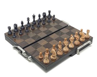Futuristic Kinetic Chess Set Features Origami Engineering and Woodworking Skills