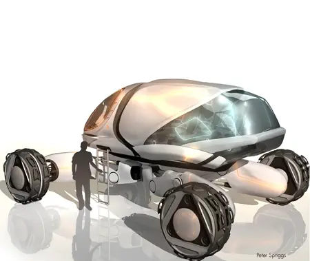 Futuristic Landstorm Concept Vehicle for The Year 2058