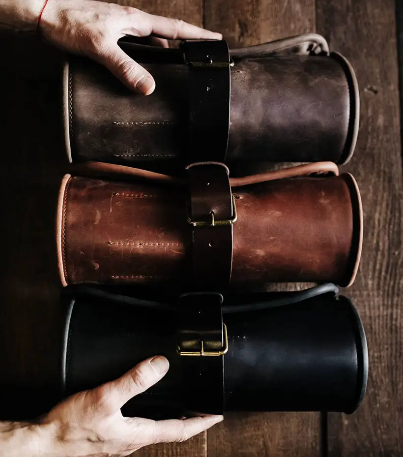 Hand-Crafted Leather Tools Roll Bag with 11 Slots and a Metal Buckle ...