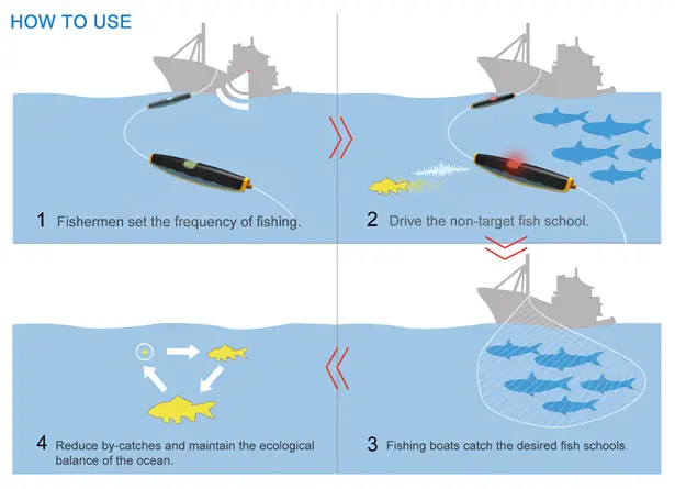 Little Fish Protector Produces Ultrasound Waves to Herd Small Fish Away -  Tuvie Design