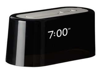 Stylish and Sleek Loftie Black Smart Alarm Clock with Built-In Sound Machine