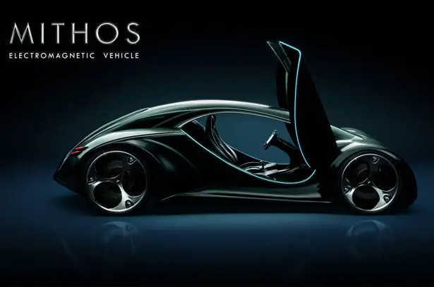 Futuristic MITHOS Electromagnetic Vehicle Features Crash Resistant