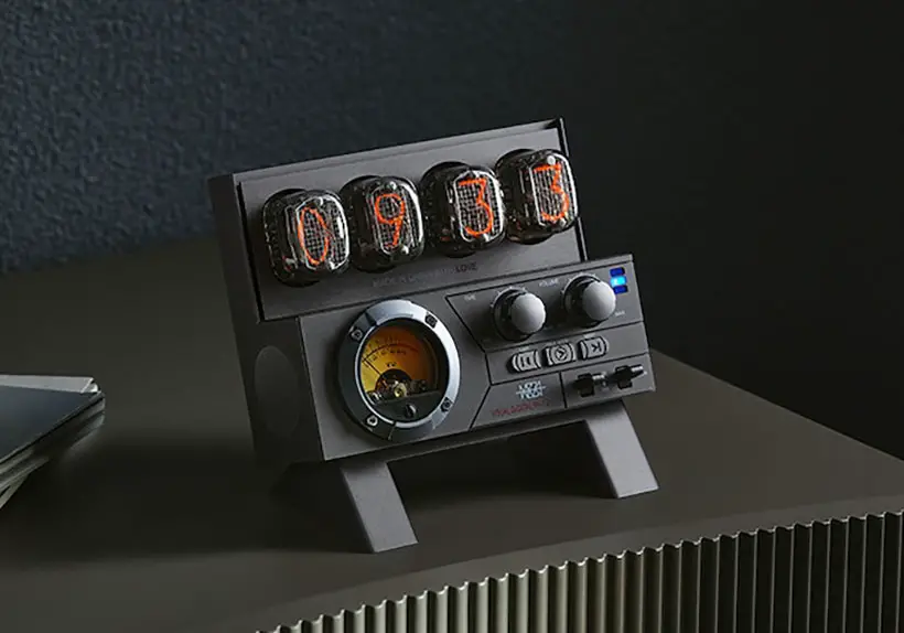 Retro Futuristic NixieX Features Authentic IN-12 Nixie Tube Clock and  Speaker - Tuvie Design