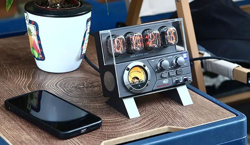 NixieX: the Authentic IN-12 Nixie Tube Clock and Speaker by NixieX