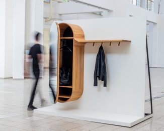 Oloo Smart Wardrobe Concept Combines Solid Wood with Modern Technology