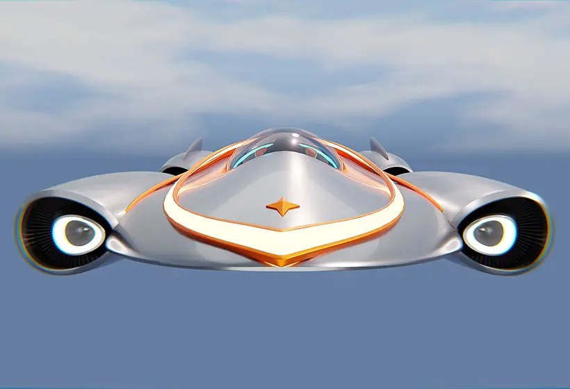 Orange Comet Flying Vehicle by Tomislav Zvonaric