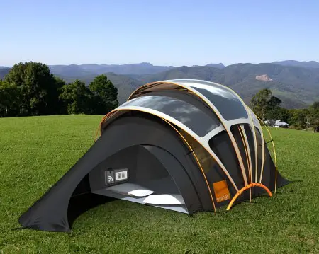 Orange Solar Tent Concept with Various Unique Features