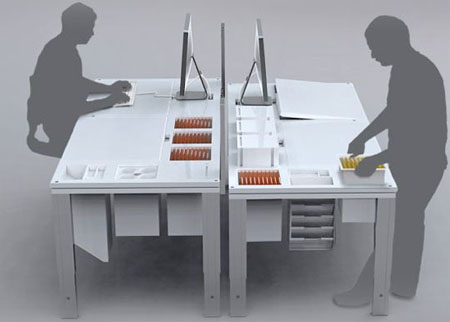 “Out of Sight Out of Mind” (OSOM) Modular Table Concept