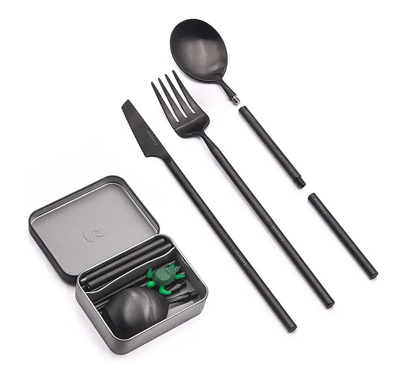 Outlery Stainless Steel Travel Cutlery Set in Compact Travel Case ...