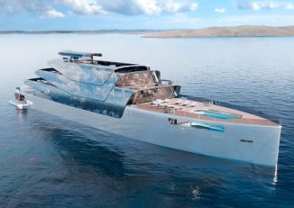Pegasus 88m Concept Yacht Features “Invisibility” Design Through Its Reflective Solar Wings