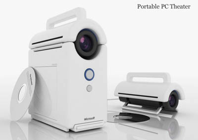Portable PC Theater with Built-In Projector