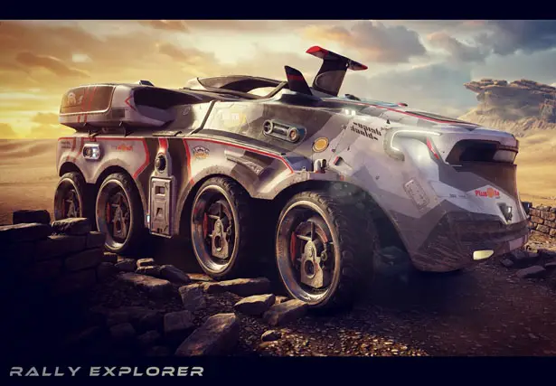 Futuristic Rally Explorer Concept Vehicle for Future Race Car in The ...