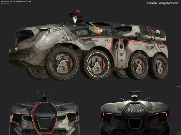 Futuristic Rally Explorer Concept Vehicle for Future Race Car in The ...