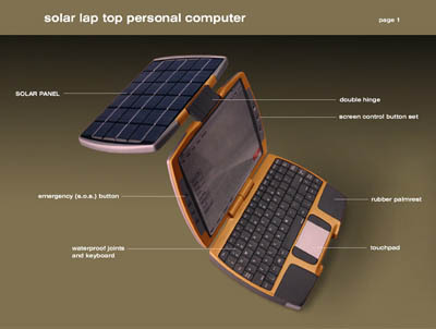 Solar Powered Notebook Concept