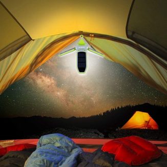 SUAOKI Collapsible Clover-Style 18 LED Lantern with Dual Charging System
