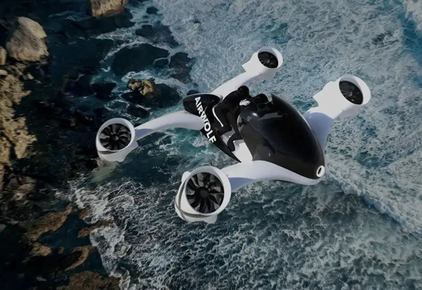 UDX Airwolf eVTOL Hoverbike with Electric Ducted Fans for Personal ...