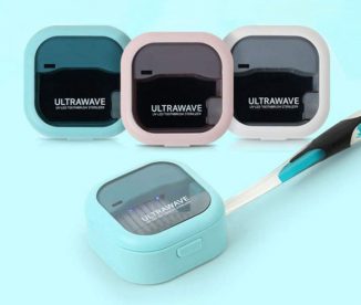 Compact UVC Ultra Wave Toothbrush Sterilizer with Rechargeable Battery
