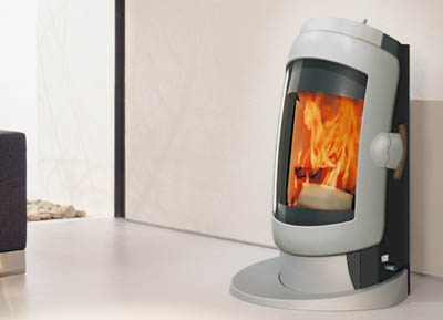 Futuristic Vogue Wood Stove by Austroflam