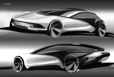 Futuristic Volkswagen Viseo Concept Car by Marc Kirsch