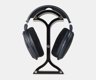 Stylish Woodplast Headphone Stand Features High-Quality Acrylic Frame with Birch Plywood Accents